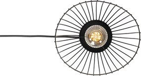 Nowoczesna lampa stołowa czarna 20 cm - Pua