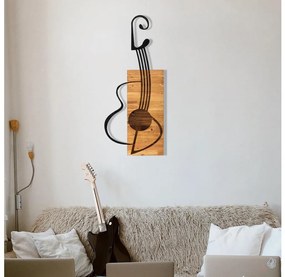 Dekoracja ścienna 39x93 cm gitara drewno/metal