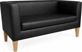 Sofa Monaco : Kolor nogi - Drewno, Kolor tkaniny - EKO-SKÓRA - 1D, Typ tkaniny - Eko-skóra , Wysokość nogi - 20 cm