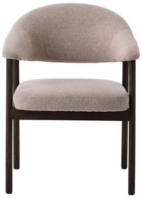 Beżowe krzesła z litego drewna dębowego z podłokietnikami zestaw 2 szt. Elk – Unique Furniture