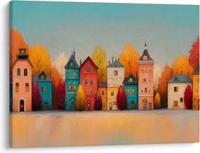 Obraz - Jesienna wieś (70x50 cm)