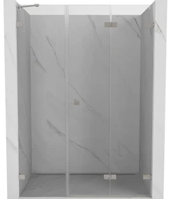 Mexen Lunar-F drzwi prysznicowe składane prawe 115 cm, transparent, nikiel szczotkowany - 836S-115-050-97-00-P