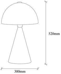 Czarna lampa stołowa z metalowym kloszem (wysokość 52 cm) Dodo – Opviq lights