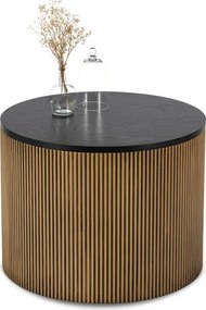 Stolik Kawowy MIRACLE 60 cm Czarny/Złoty Nowoczesny Loft