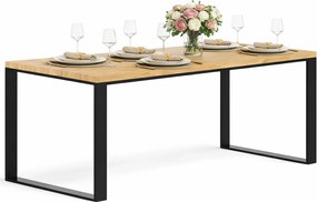 Nowoczesny stół z dębowym blatem 160 x 70 D4-G22