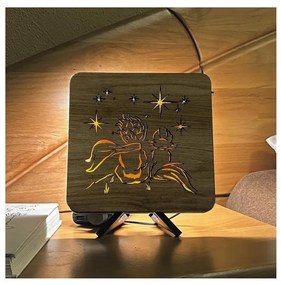 Li-Go 5788/DUB2 - Dekoracja stołowa LED 12W/230V 19x19 cm dąb/Mały Książę