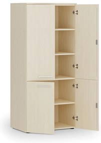 Szafa biurowa pół-drzwi PRIMO WOOD, 800 x 500 x 1781 mm, brzoza