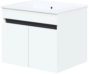 Szafka łazienkowa pod umywalkę biały + antracyt P0-S45