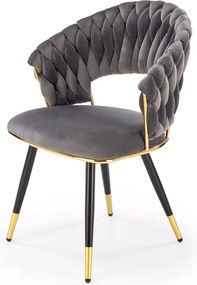 Krzesło do jadalni z przeplatanym oparciem K551 Halmar