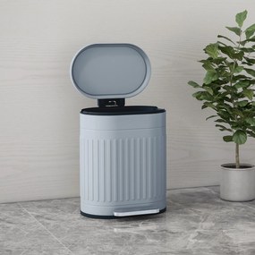 HOMCOM Kosz na śmieci 20L z pedałem, pokrywą, wyjmowanym pojemnikiem wewnętrznym, mechanizm Soft-Close, 36,5 x 31,2 x 45 cm, szary | Aosom PL