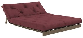 Bordowa rozkładana sofa 140 cm Roots – Karup Design