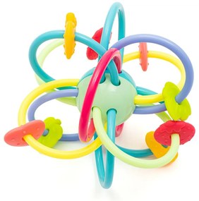 Baby Mix Silikonowo-plastikowy gryzak zgrzechotką, 12 cm