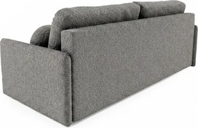Sofa VENI Rozkładana Dwuosobowa Ciemnoszara Boucle Nowoczesna