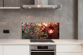 Panel szklany do Kuchni Bombki i Świąteczne Podarki