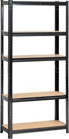 REGAŁ METALOWY 70x30x154 CZARNY