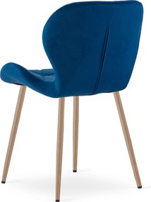 Krzesło jadalniane MANGO VELVET, niebieskie