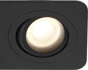 Okrągły reflektor wpuszczany czarny GU10 50 mm obrotowy i przechylany IP44 2-źródła światła - Alberto