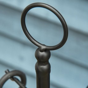 5-częściowy zestaw kominkowy kominek zestaw komplet przybory kominkowe narzędzia metal | Aosom.pl