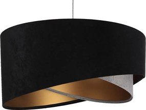 Czarno-szara lampa wisząca z weluru - 4X EX981 B4-C75