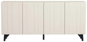 Kremowa niska komoda z litego drewna sosnowego 181x85 cm Miller – WOOOD
