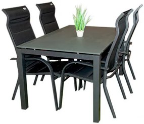 Czasza parasola ochronny na stół 150x90 cm + 4 krzesła Miami