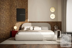 Łóżko Livv 160x200, tkanina LOOP 02, stelaż metalowy