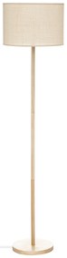 Lampa podłogowa DELLA, drewniana podstawa, 149,5 cm