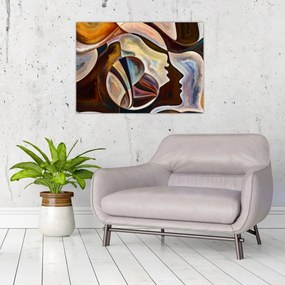 Obraz - Abstrakcja głów (70x50 cm)