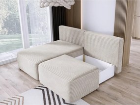 Narożnik TILIA wolnostojący układ L strona Lewa z funkcją spania w tkaninie Tilia 01