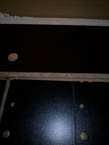 PROMOCJA Stół jadalniany MADO czarny z blatem w dekorze dąb artisan 120x80cm II. jakość