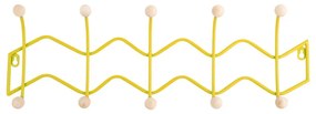 Żółty metalowy wieszak ścienny 61 cm Zig Zag – PT LIVING