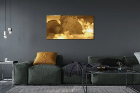 Fotoobraz na płótnie Leżący Anioł w Blasku Lampek