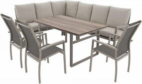 Doppler EXPERT LOUNGE - ogrodowy aluminiowy zestaw obiadowy