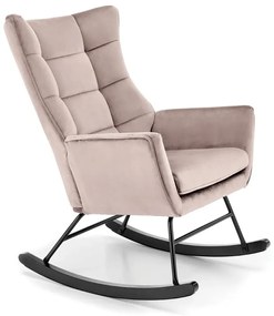 Fotel bujany BAZALTO VELVET beżowy HALMAR