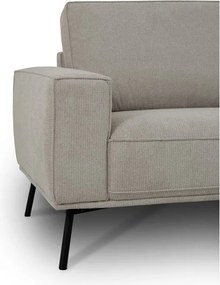 Szarobeżowy narożnik z tkaniny szenilowej (prawostronny/w kształcie litery L) Amsterdam – Scandic