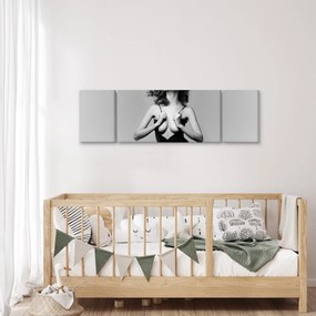 Obraz kobiety w czarnej sukience (170x50 cm)