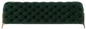 Ciemnozielona aksamitna sofa 225 cm Chelsea Bis – Ropez