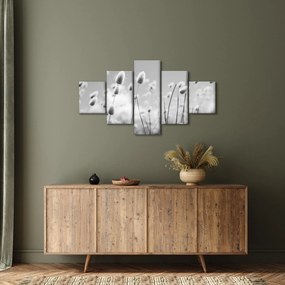 Obraz - Trawa z ogonkiem króliczka Boho (125x70 cm)