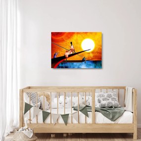 Obraz na szkle z okresu starożytnego malarstwa (70x50 cm)