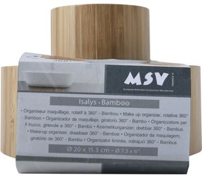 MSV Bambusowy organizer obrotowy na kosmetyki Isalys 20 x 15,3 cm