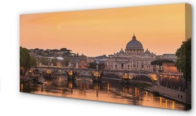 Zdjęcie na płótnie Zachód Słońca nad Rzymskimi Mostami