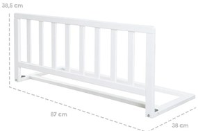Biała barierka do łóżka – Roba