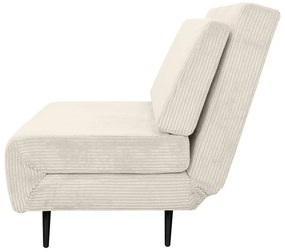 Kremowa sztruksowa rozkładana sofa 140 cm Mallory – Støraa