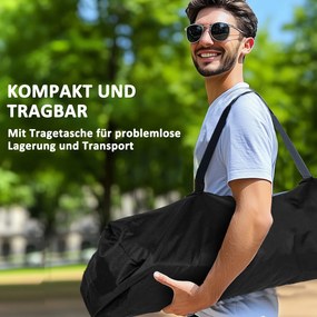 Outsunny Zestaw 2 Składanych Krzeseł Kempingowych z Podłokietnikami, Uchwytem na Napój i Chłodziarką, Czarne