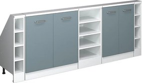 Szafka kuchenna na dach skośny niebiesko-szary 215x46x81.6 r-line