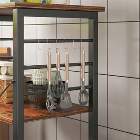 Szafka mobilna na kółkach rustykalna stolik śniadaniowy wózek kuchenny