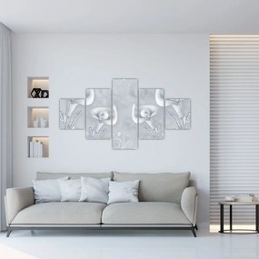 Obraz - Perłowe kwiaty (125x70 cm)