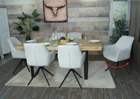 Krzesło do jadalni MCW-L79 (zestaw 6 sztuk),  kremowo-beżowy