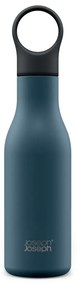Ciemnoniebieska podróżna butelka ze stali nierdzewnej 500 ml Loop – Joseph Joseph