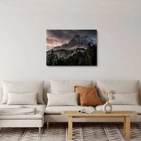 Obraz na szkle Gór Skalistych (70x50 cm)